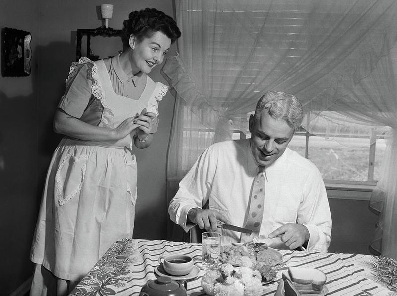[Image: 1950s-husband-eating-dinner-as-wife-vintage-images.jpg]